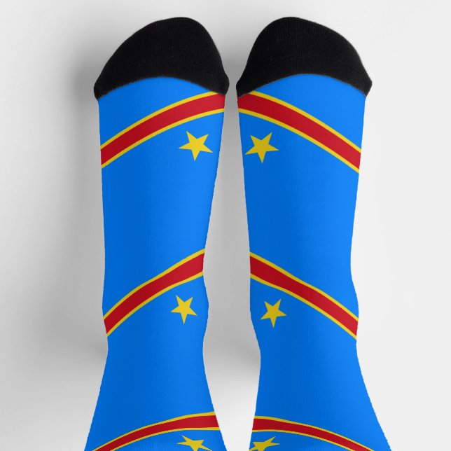 Chaussette Drapeau Congo Kinshasa (Haut)