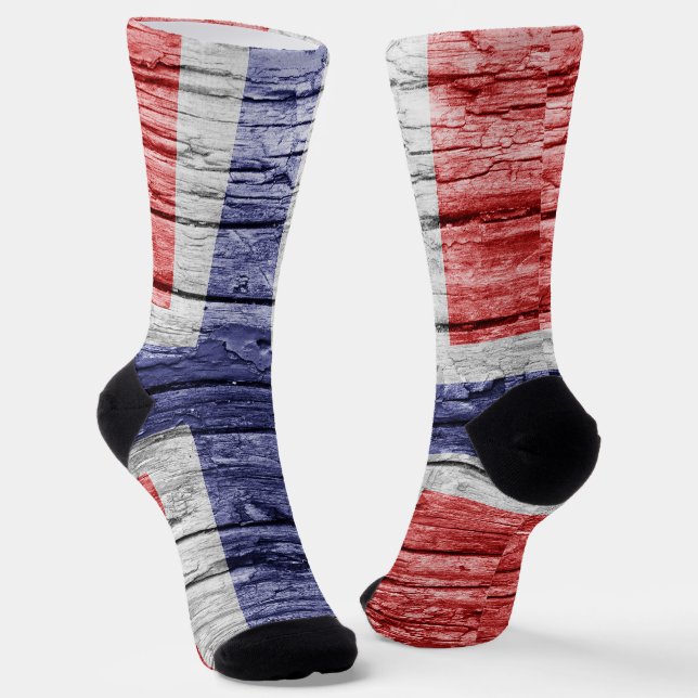 Chaussette Drapeau de bois de Norvège (Angulaire)