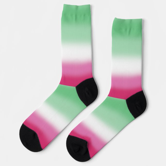 Chaussette Drapeau de fierté abrosexuel à dégradé  (Gauche)