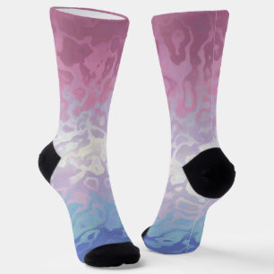 Chaussette Drapeau de fierté bigender tripant ondoyant funky 