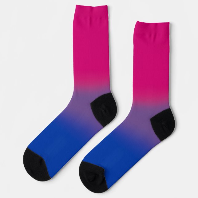 Chaussette Drapeau de fierté bisexuel à dégradé (Gauche)