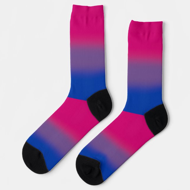 Chaussette Drapeau de fierté bisexuel à dégradé (Gauche)