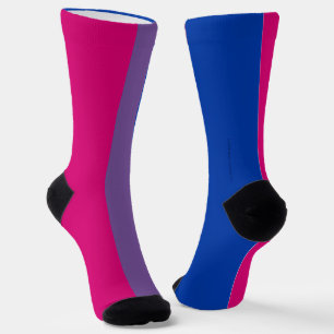 Chaussette Drapeau de fierté bisexuel de SlipperyJoe's lavand