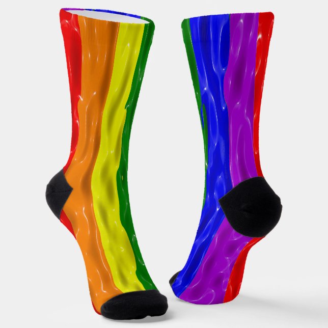 Chaussette Drapeau de fierté de SlipperyJoe's vernis liquide  (Angulaire)