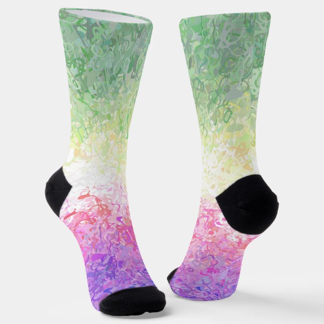 Chaussette Drapeau de Fierté Genderdoe Abstrait Boho Trippy (Angulaire)