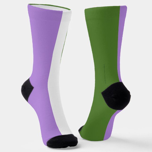 Chaussette Drapeau de fierté genderqueer de SlipperyJoe lavan (Angulaire)