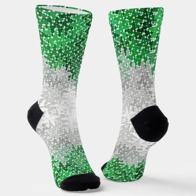 Chaussette Drapeau de fierté grisromantique abstrait ondulé t (Angulaire)
