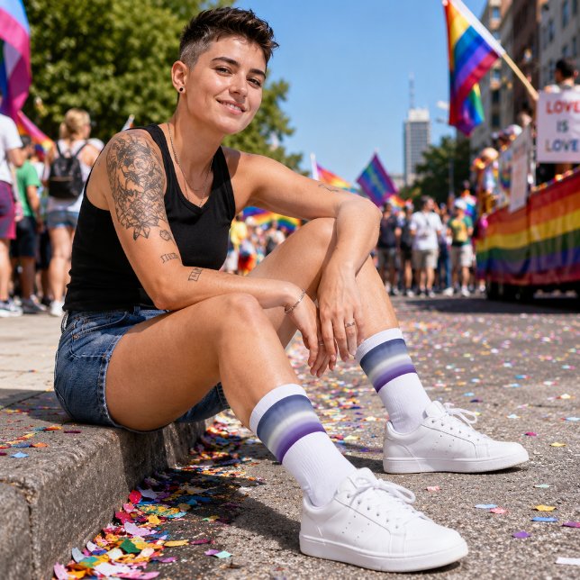 Chaussette Drapeau de fierté lesbienne Butch à dégradé (Créateur téléchargé)