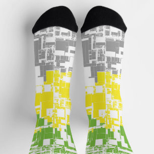 Chaussette Drapeau de fierté lithromantique abstrait funky gé