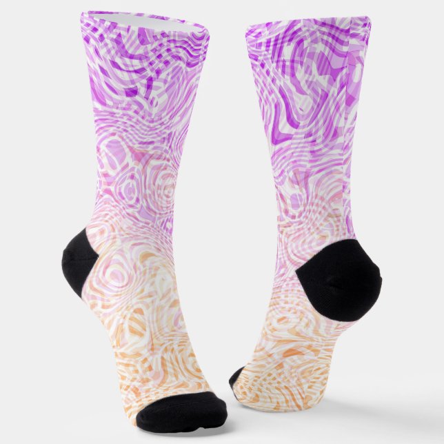 Chaussette Drapeau de fierté Trixic Abstrait Bohème Squiggly  (Angulaire)