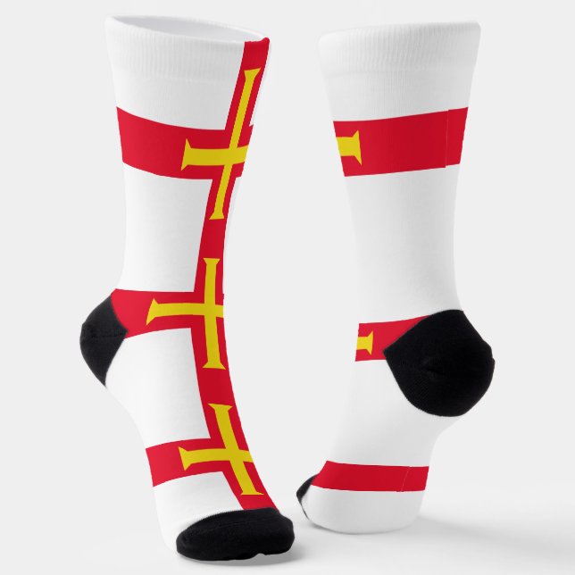 Chaussette Drapeau de Guernesey (Angulaire)