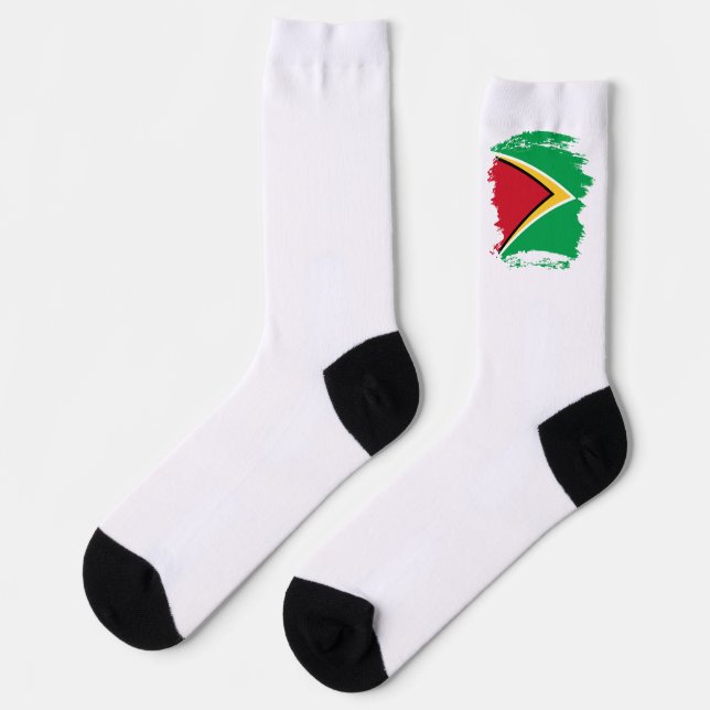 Chaussette Drapeau de Guyana (Gauche)