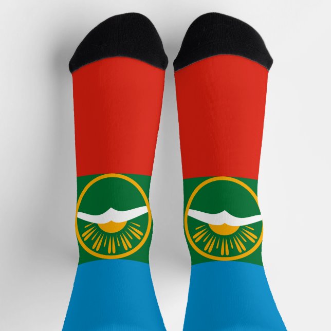 Chaussette Drapeau de Karatchaïévo-Tcherkessie (Haut)