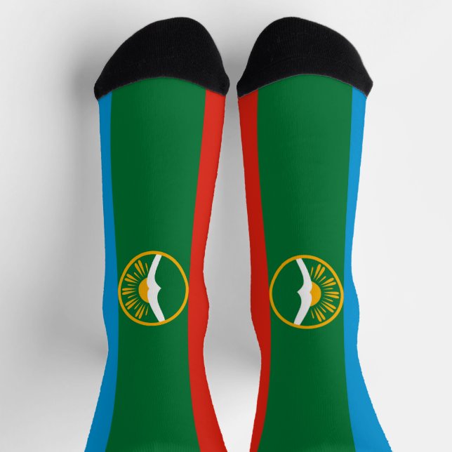 Chaussette Drapeau de Karatchaïevo-Tcherkessie (Haut)