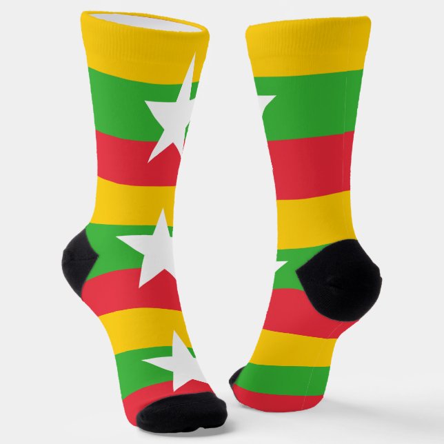 Chaussette Drapeau de la Birmanie (Angulaire)