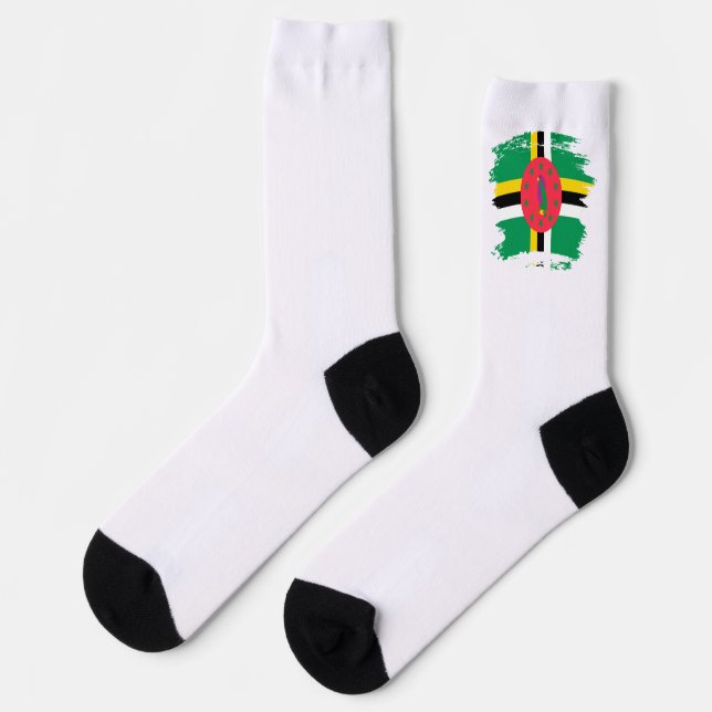 Chaussette Drapeau de la Dominique (Gauche)