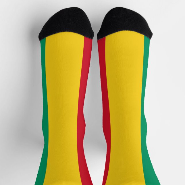 Chaussette Drapeau de la Guinée (Haut)