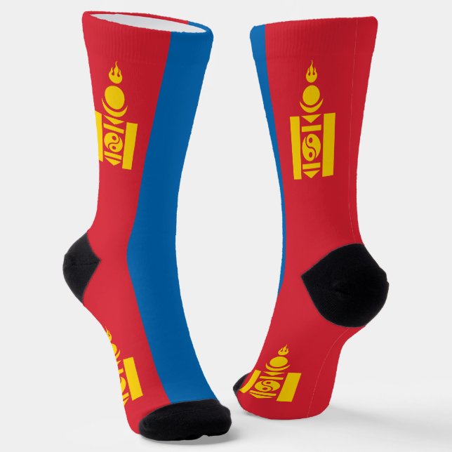 Chaussette Drapeau de la Mongolie (Angulaire)