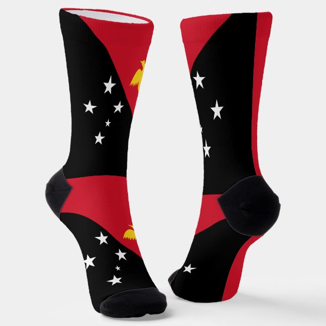 Chaussette Drapeau de la Papouasie-Nouvelle-Guinée (Angulaire)