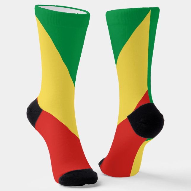 Chaussette Drapeau de la République du Congo (Angulaire)