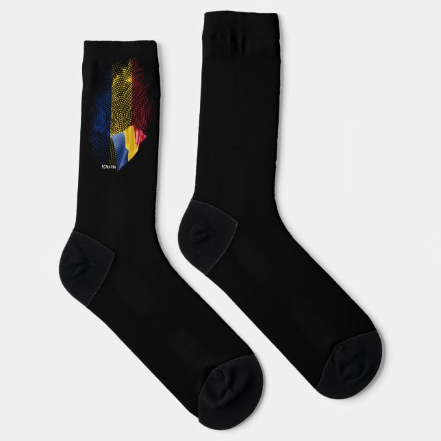 Chaussette Drapeau de la Roumanie (Droite)