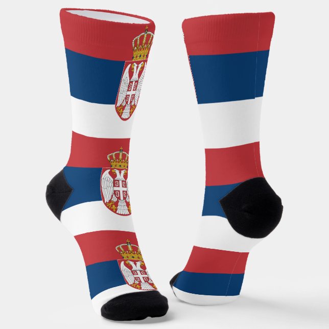 Chaussette Drapeau de la Serbie (Angulaire)