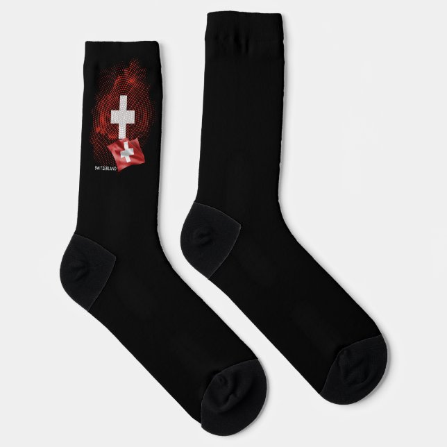 Chaussette drapeau de la Suisse (Droite)