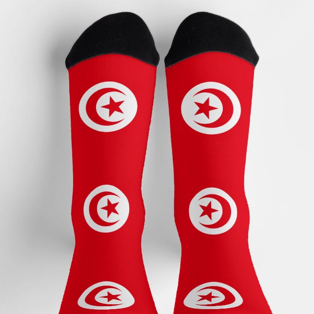 Chaussette Drapeau de la Tunisie (Haut)