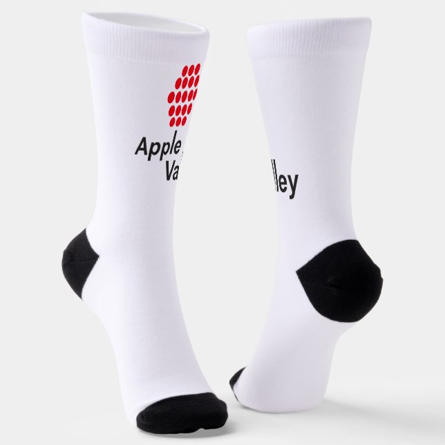 Chaussette Drapeau de la ville d'Apple Valley (Minnesota) (Angulaire)