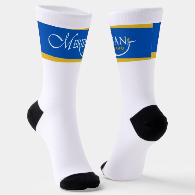 Chaussette Drapeau de la ville de Meridian (Idaho) (Angulaire)