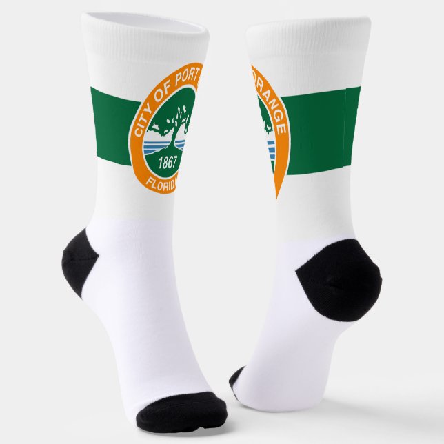 Chaussette Drapeau de la ville de Port Orange (Floride) (Angulaire)