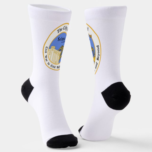 Chaussette Drapeau de la ville de Selma (Alabama) (Angulaire)
