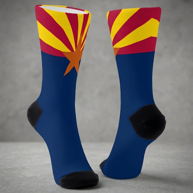 Chaussette Drapeau de l'Arizona Fier Arizonien (Arizona state flag socks for proud Arizonans. )
