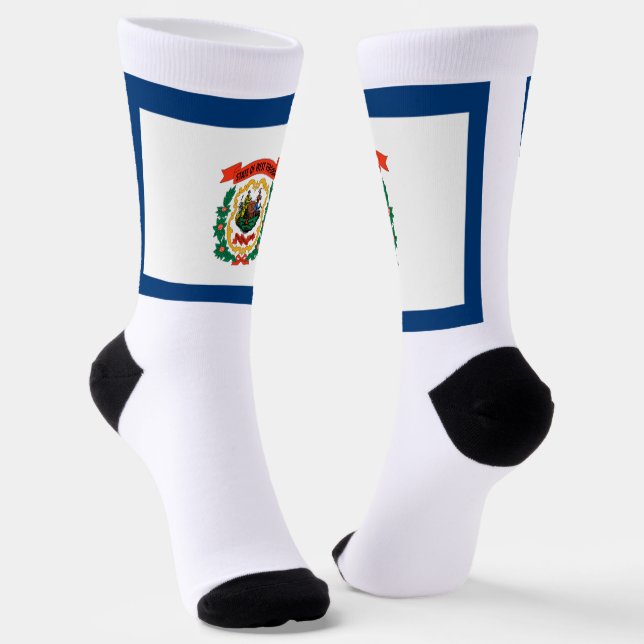 Chaussette Drapeau de l'État de Virginie-Occidentale (Angulaire)