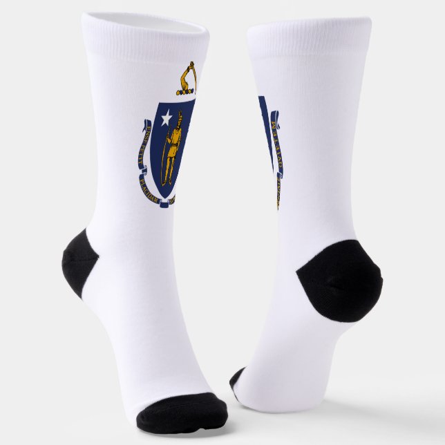 Chaussette Drapeau de l'État du Massachusetts (Angulaire)