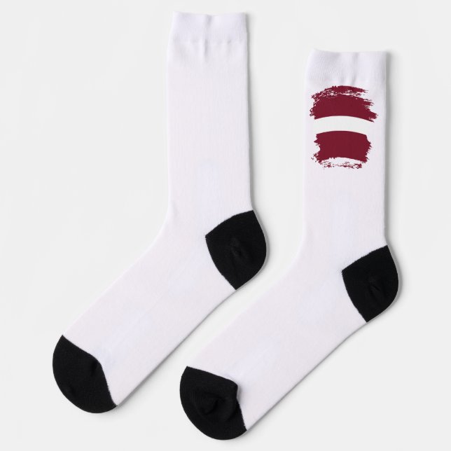 Chaussette Drapeau de Lettonie (Gauche)