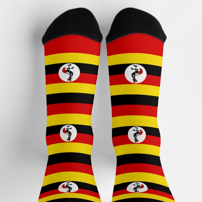 Chaussette Drapeau de l'Ouganda (Haut)