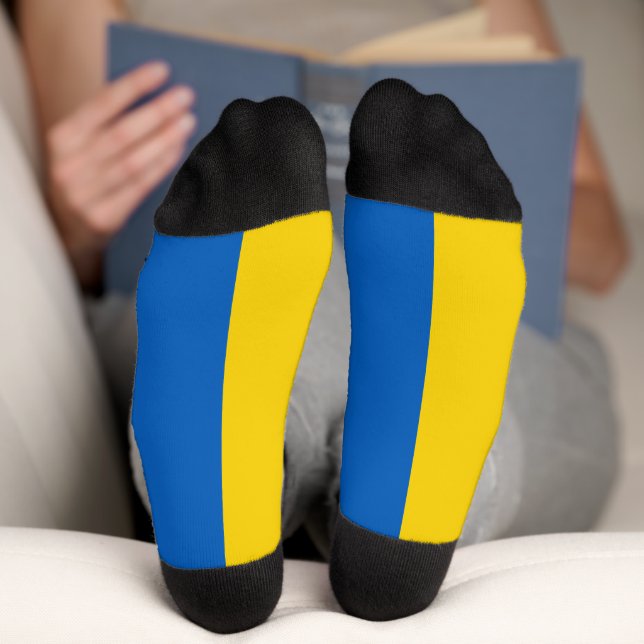Chaussette Drapeau de l'Ukraine bleu et jaune (Fond)