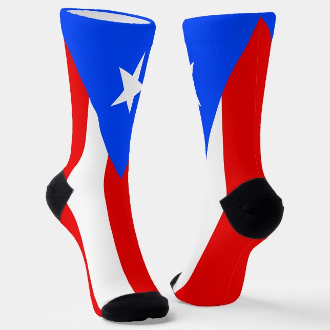 Chaussette Drapeau de Porto Rico (Angulaire)