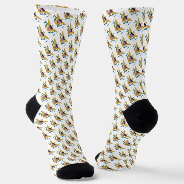 Chaussette Drapeau des Îles Vierges des États-Unis (Angulaire)