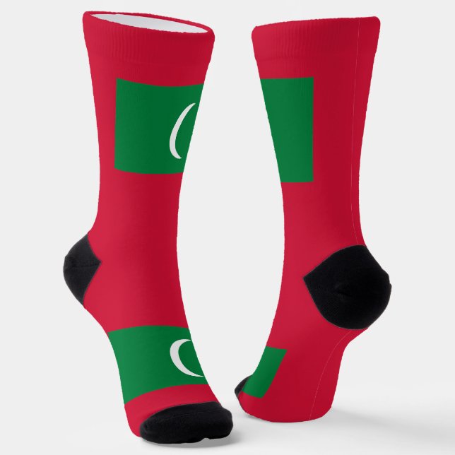 Chaussette Drapeau des Maldives (Angulaire)