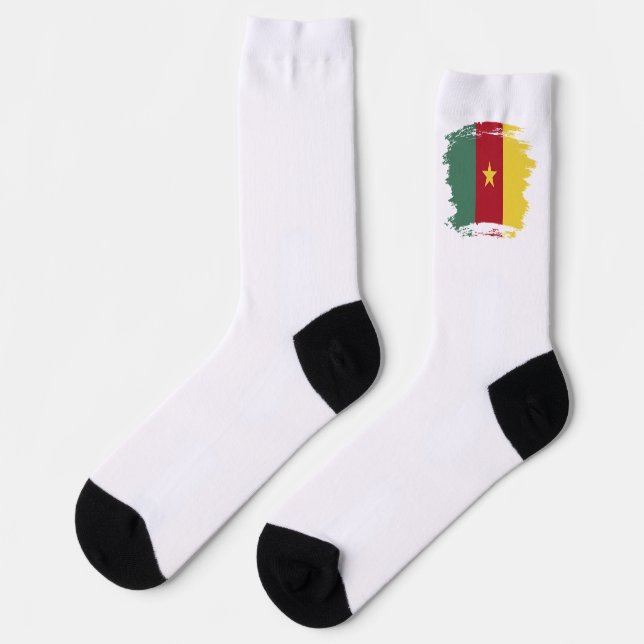 Chaussette drapeau du Cameroun (Gauche)
