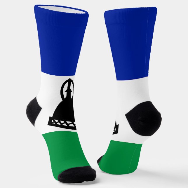 Chaussette Drapeau du Lesotho (Angulaire)
