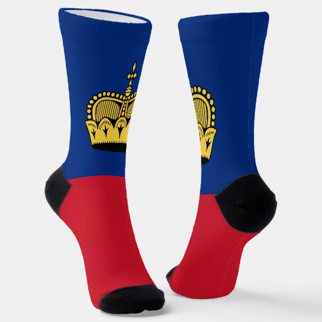 Chaussette Drapeau du Liechtenstein (Angulaire)