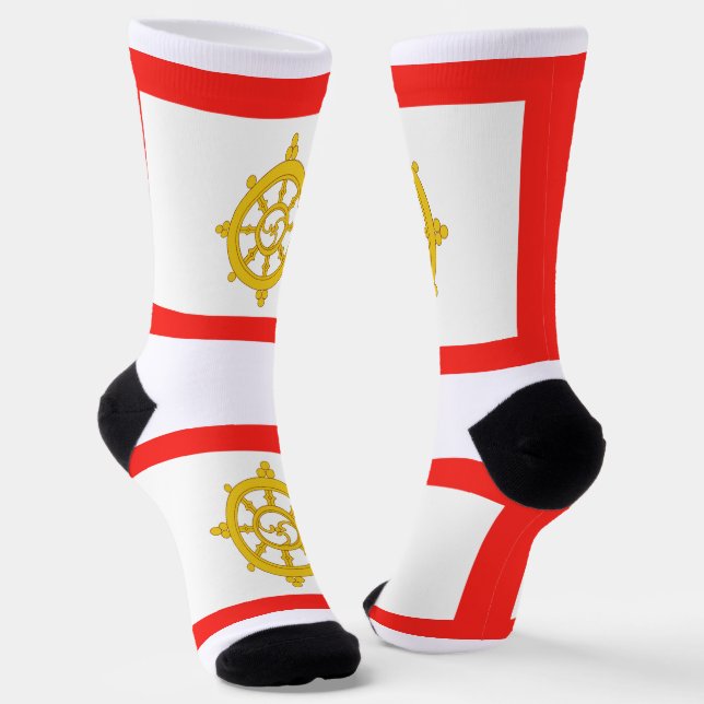 Chaussette Drapeau du Royaume de Sikkim (Angulaire)
