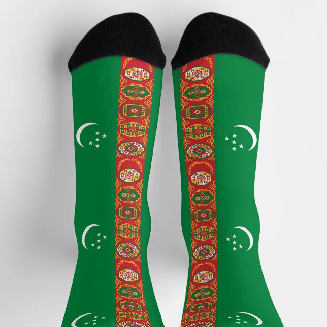 Chaussette Drapeau du Turkménistan (Haut)