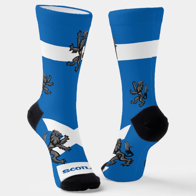 Chaussette Drapeau écossais, Rampant Patriotique, Écosse (Angulaire)