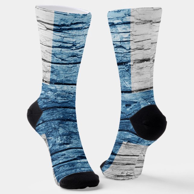 Chaussette Drapeau en bois (Angulaire)