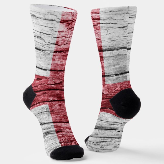 Chaussette Drapeau en bois (Angulaire)