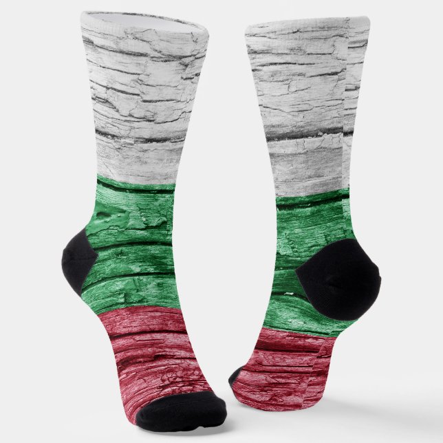 Chaussette Drapeau en bois bulgare (Angulaire)